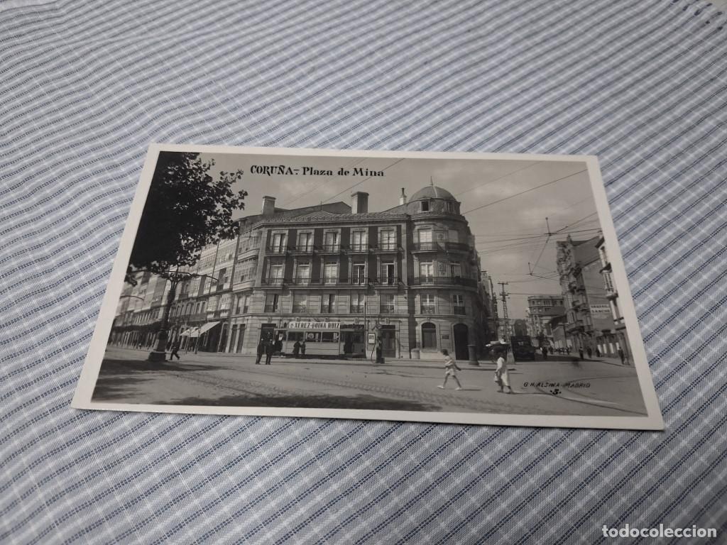 Postales: Postal antigua Galicia. Coru&ntilde;a. Plaza de Mina