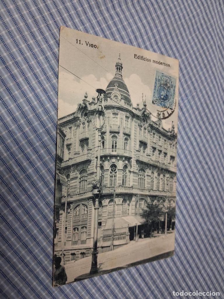 Postales: Postal antigua Galicia. Vigo. Edificios Modernos. Circulada - Foto 1