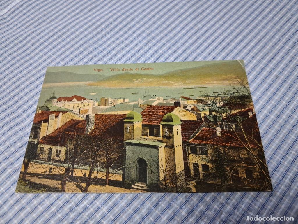 Postales: Postal antigua Galicia. Vigo. Vista desde el Castro. Circulada