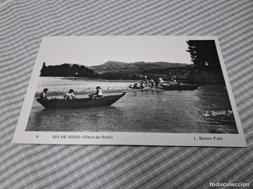 Postales: Postal antigua Galicia. R&iacute;a de Vigo. Playa de Samil