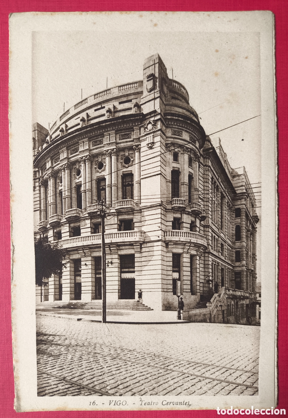 Postales: VIGO TEATRO CERVANTES CALLE RECONQUISTA POSTAL FOTOTIPIA PONTEVEDRA GALICIA C. 1950