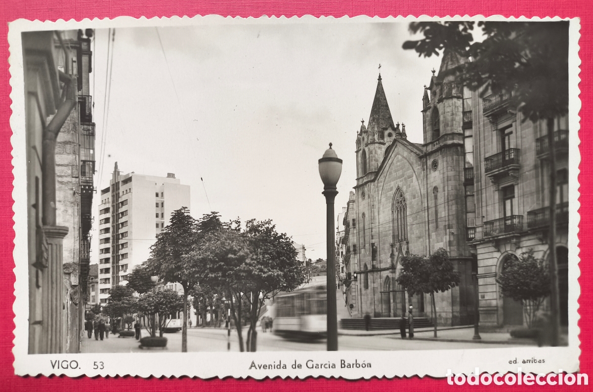 Postales: VIGO AVENIDA GARC&Iacute;A BARB&Oacute;N POSTAL FOTOGR&Aacute;FICA PONTEVEDRA GALICIA C. 1950