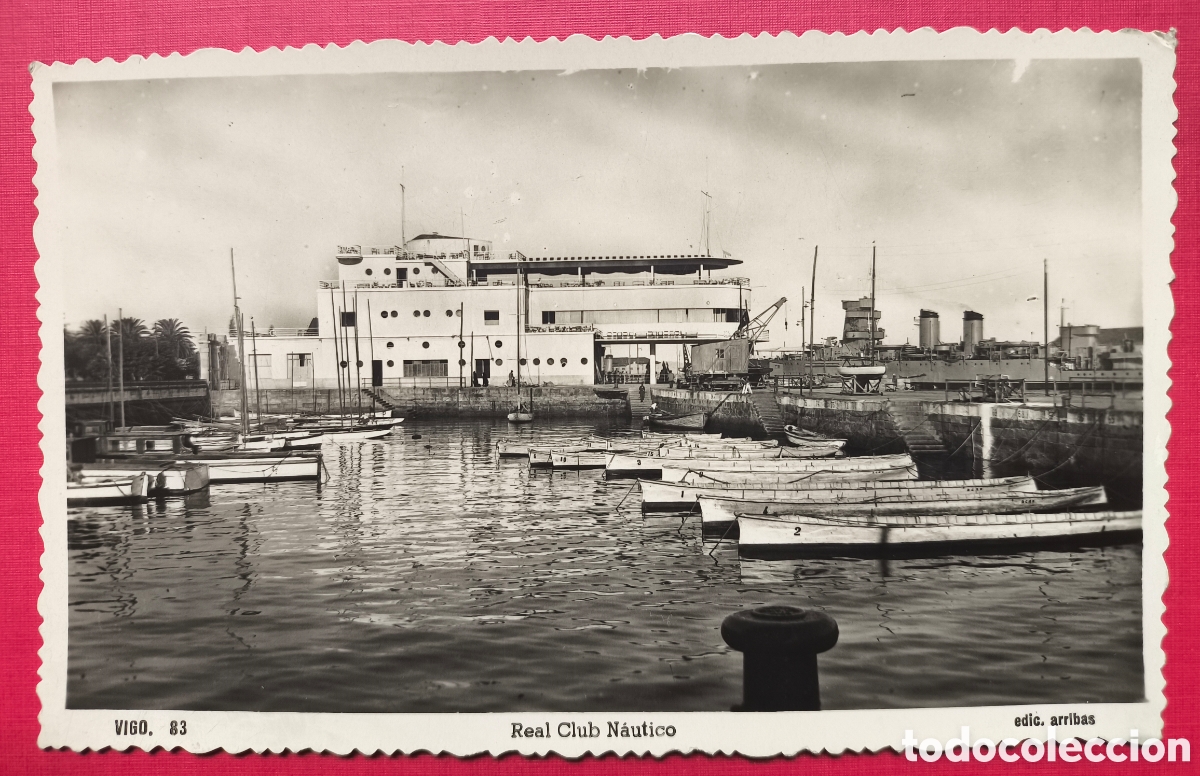 Postales: VIGO REAL CLUB N&Aacute;UTICO POSTAL FOTOGR&Aacute;FICA PONTEVEDRA GALICIA C. 1950