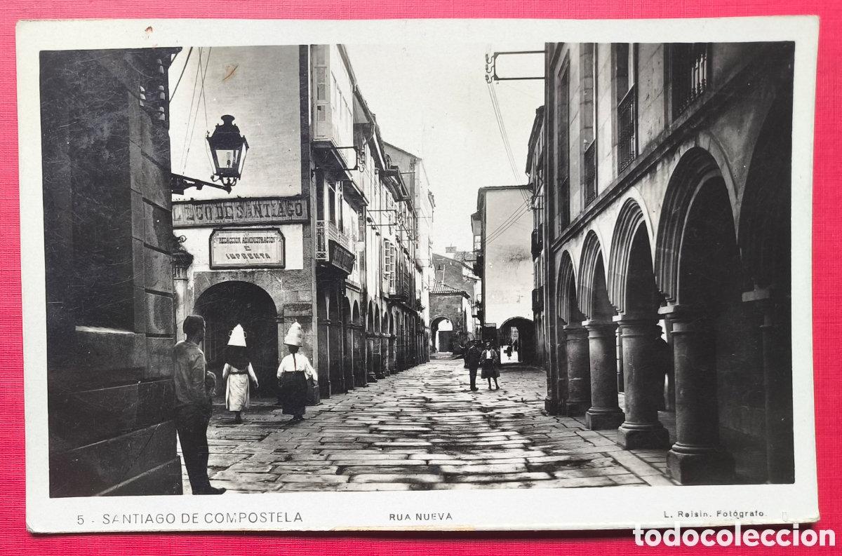 Postales: SANTIAGO DE COMPOSTELA A RUANOVA POSTAL FOTOGR&Aacute;FICA CIRCULADA A CORU&Ntilde;A GALICIA 1941