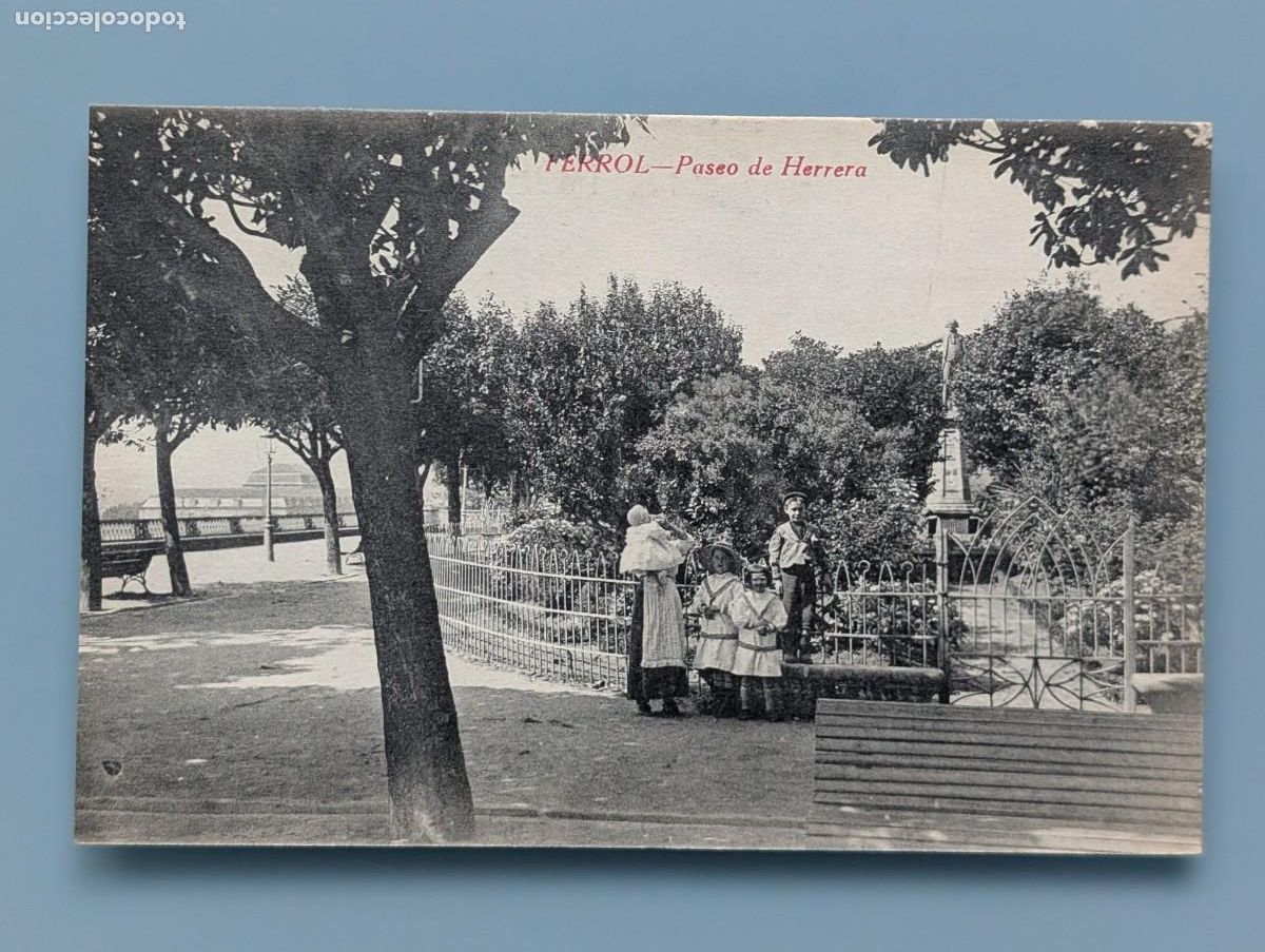 Postales: DIFICIL POSTAL FERROL PASEO DE HERRERA ED COUCE LA CORU&Ntilde;A VIGO SANTIAGO PERFECTA CONSERV