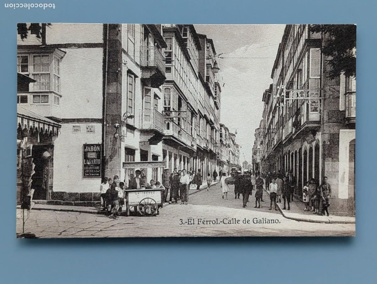 Postales: DIFICIL POSTAL FERROL N&ordm;3 CALLE DE GALIANO ED KALLMEYER LA CORU&Ntilde;A VIGO SANTIAGO PERFECTA CONSERV