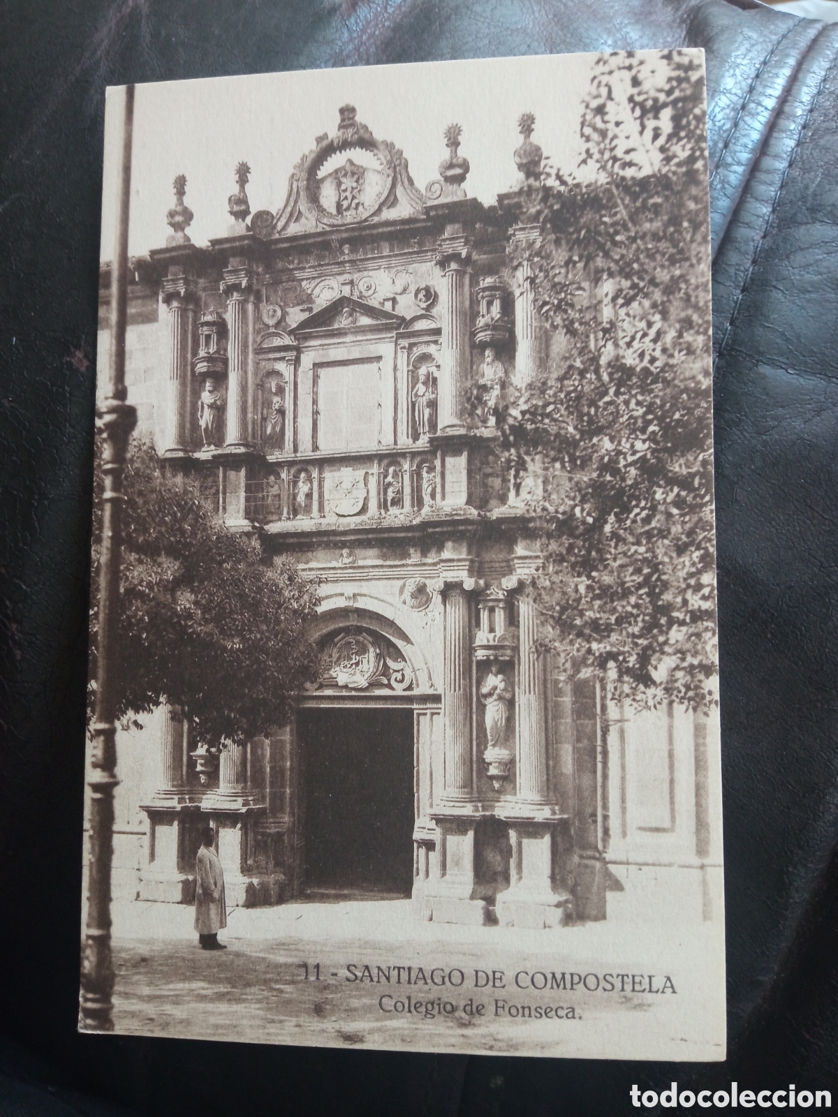 Postales: Antigua postal fotogr&aacute;fica, Santiago de Compostela, Colegio Fonseca