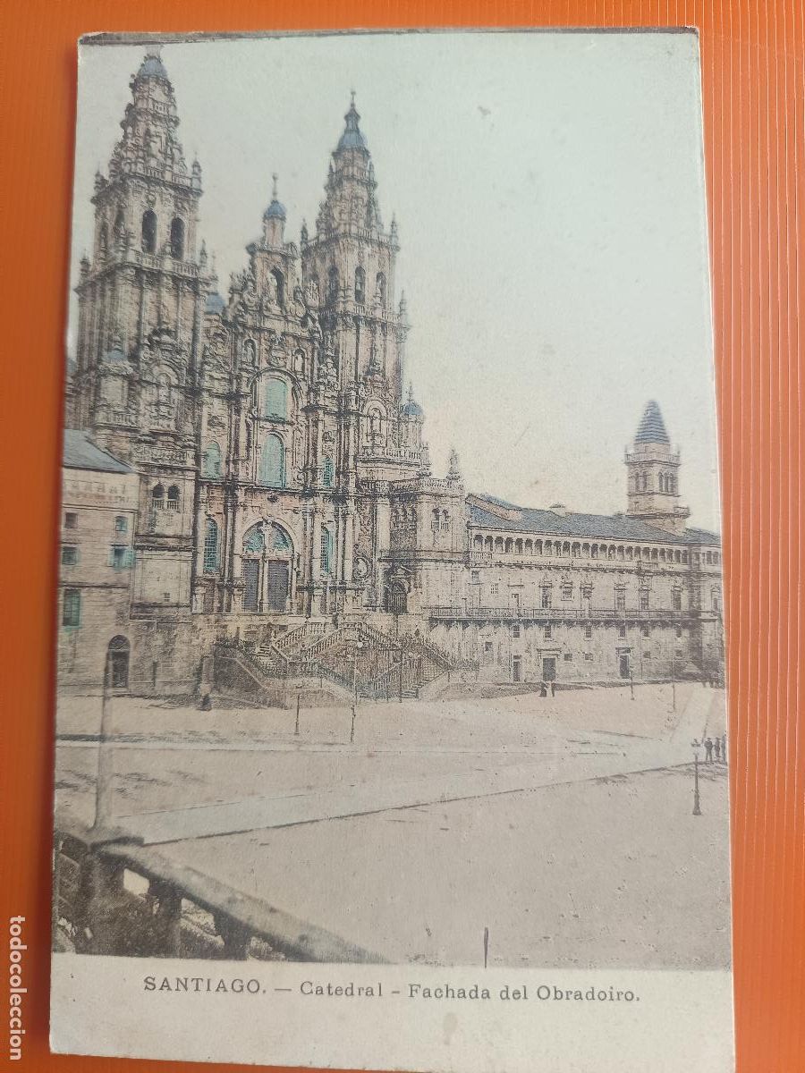 Postales: POSTAL DE SANTIAGO DE COMPOSTELA, CATEDRAL FACHADA DEL OBRADOIRO,, E. J. G. PARIS IRUNS/C-S/D