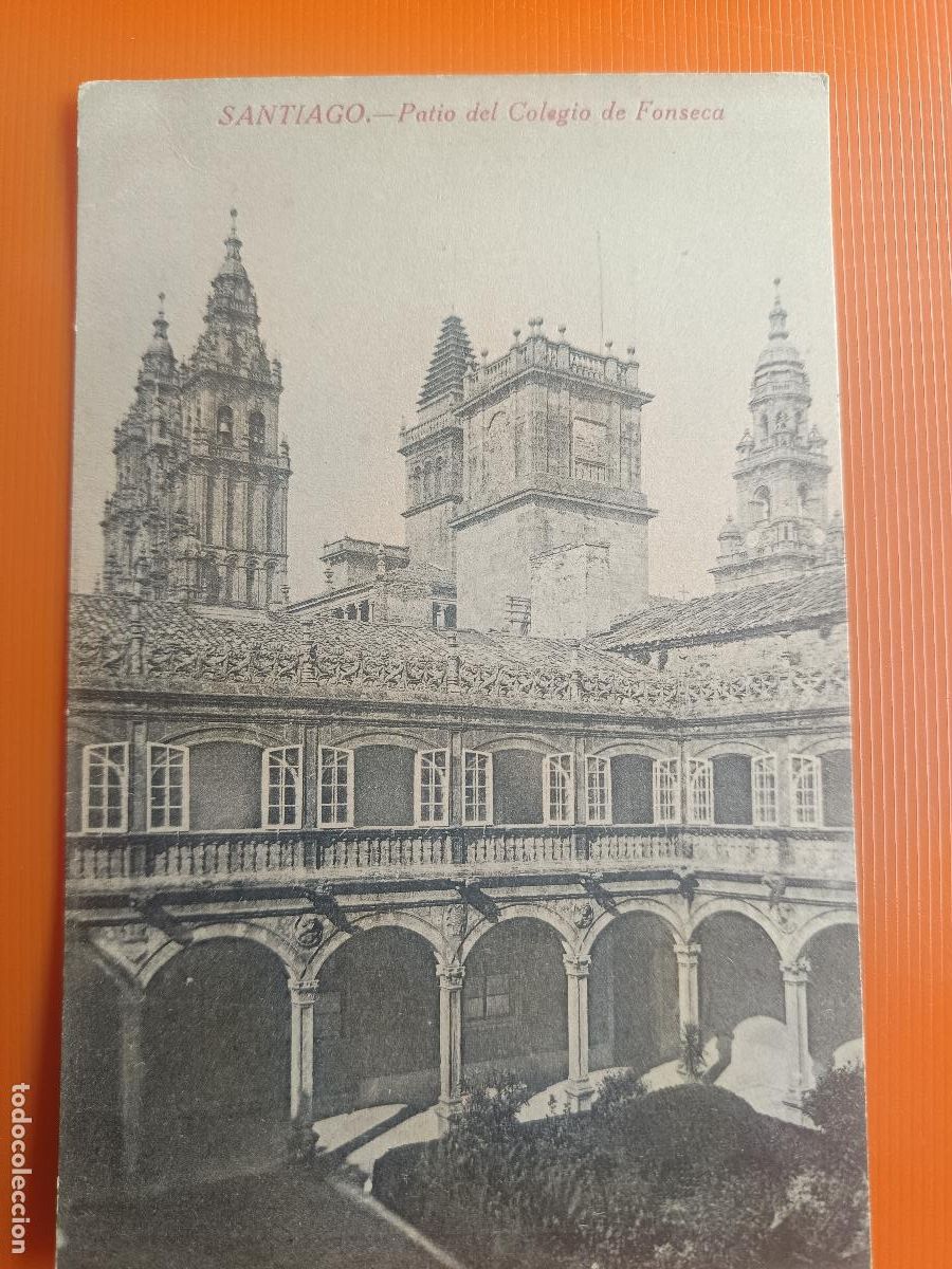 Postales: POSTAL SANTIAGO DE COMPOSTELA, PATIO DEL COLEGIO DE FONSECA, PAPELERIA EL SOL, SIN CIRCULAR