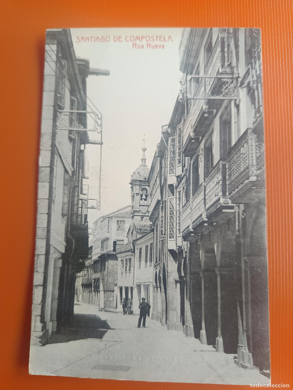Postales: POSTAL SANTIAGO DE COMPOSTELA, RUA NUEVA , 386 FOTOTIPIA THOMAS BARCELONA, S/C