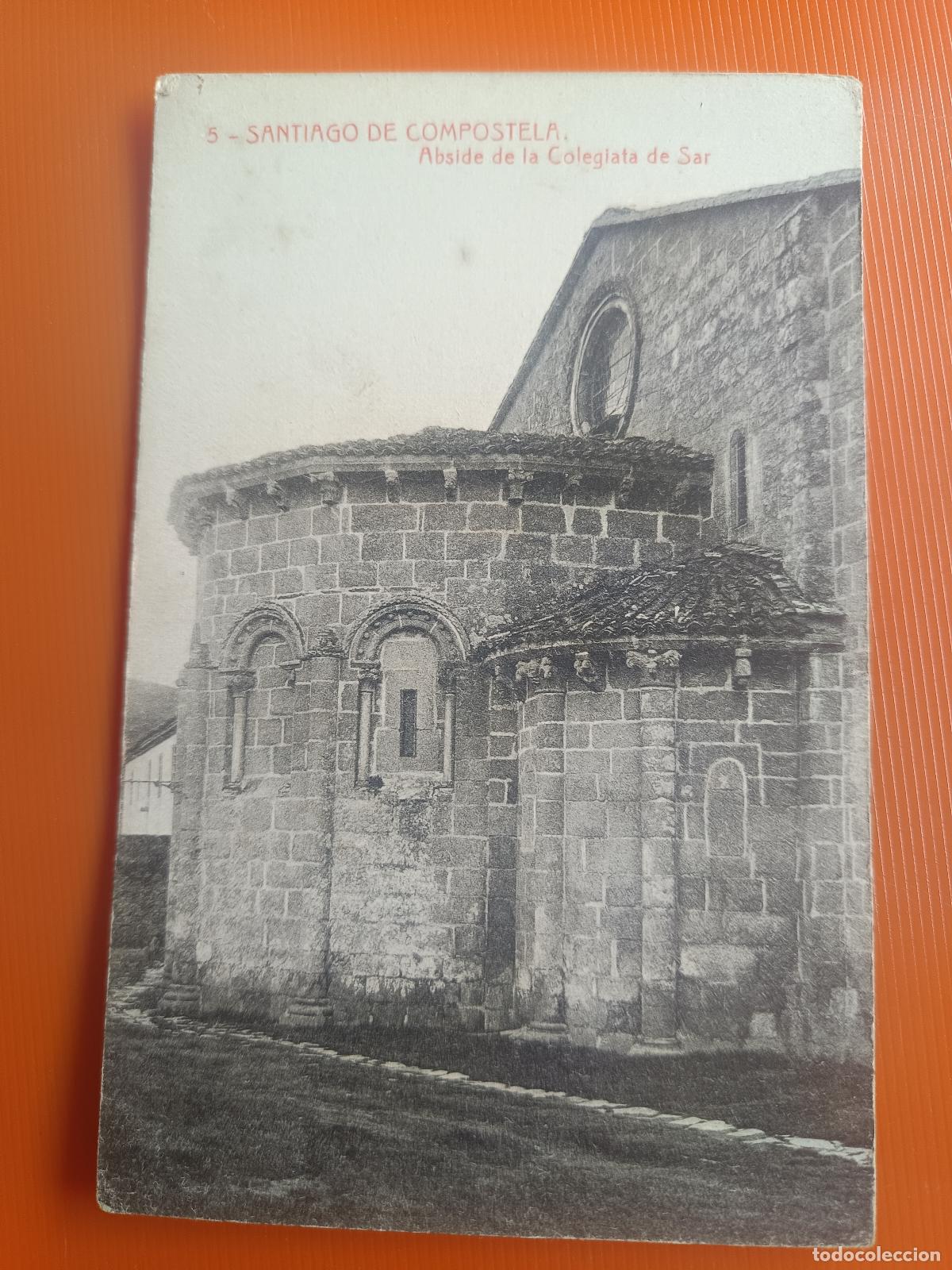 Postales: POSTAL SANTIAGO DE COMPOSTELA, ABSIDE DE LA COLEGIATA SAR, 5, 6375 FOTOTIPIA THOMAS BARCELONA S/C
