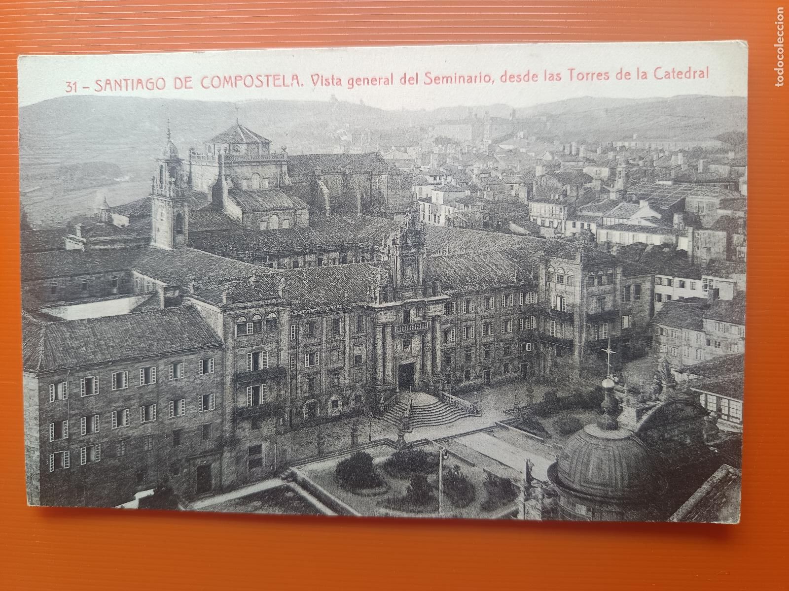 Postales: POSTAL SANTIAGO DE COMPOSTELA, VISTA GENERAL DEL SEMINARIO DESDE LAS TORRES CATEDRAL THOMAS S/C