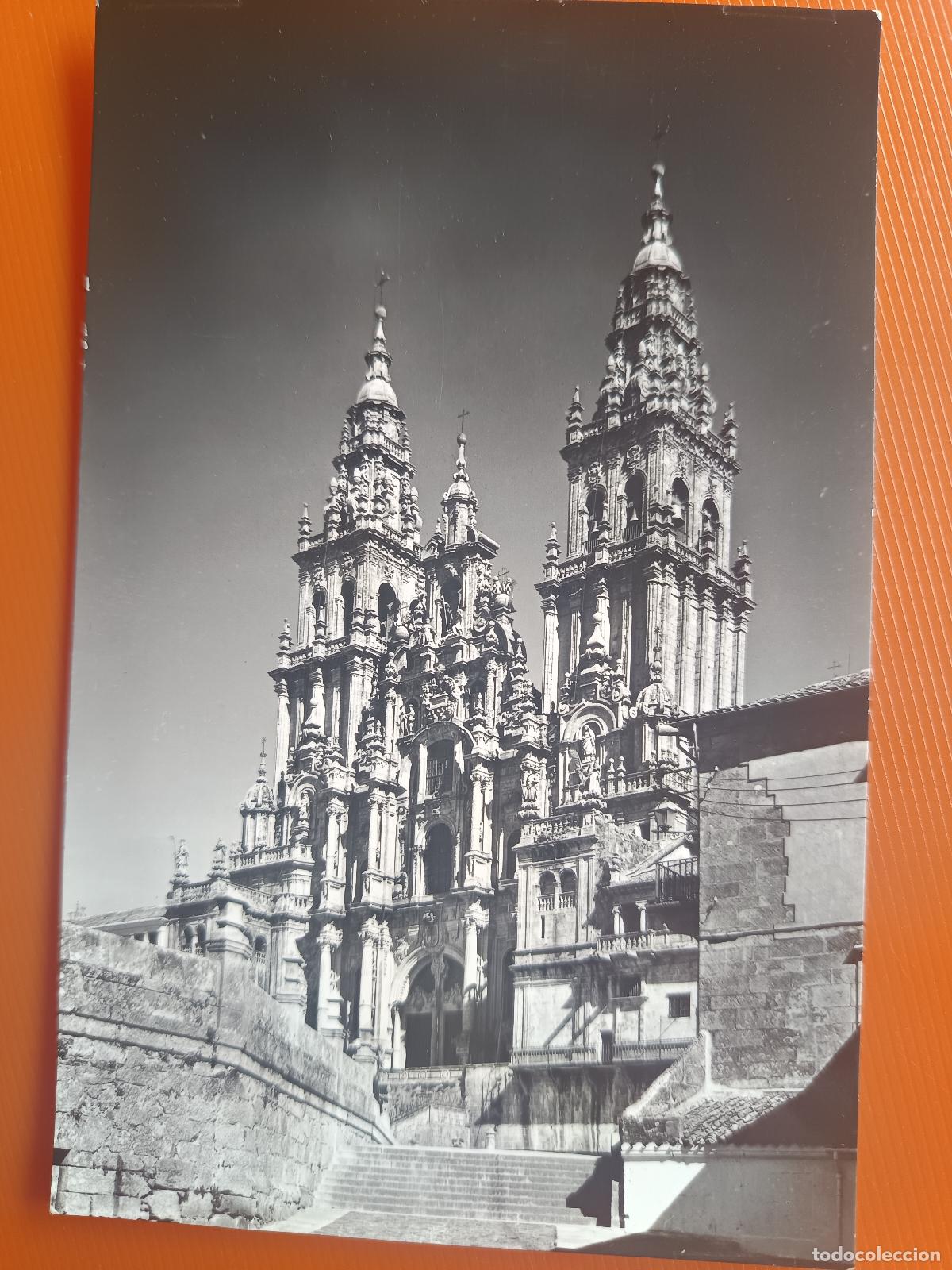 Postales: POSTAL SANTIAGO DE COMPOSTELA, CATEDRAL FACHADA OBRADOIRO N&ordm; 8, FISA FOTO ALFONSO MADRID