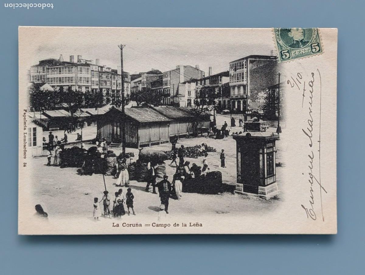 Postales: RARA POSTAL LA CORU&Ntilde;A CAMPO DE LA LE&Ntilde;A ED PAPELERIA LOMBARDERO GALICIA VIGO PERFECT CONSERVAC
