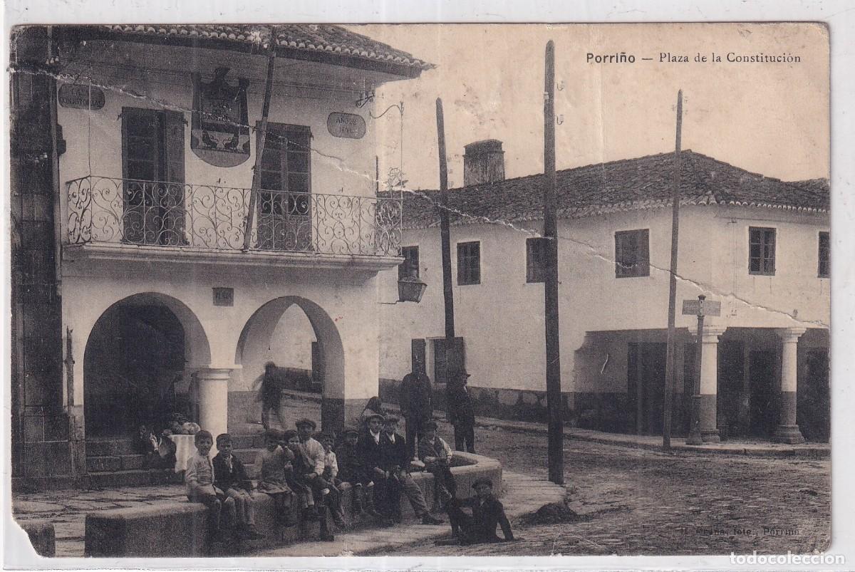 Postales: Porri&ntilde;o. Plaza de la Constituci&oacute;n. Edici&oacute;n Tetilla. Vigo. Escrita. Sin circular.