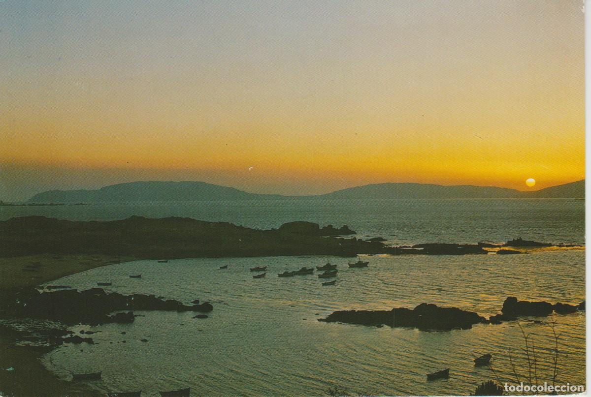 Postales: (3490) FINISTERRE . LA CORU&Ntilde;A. PUESTA DE SOL