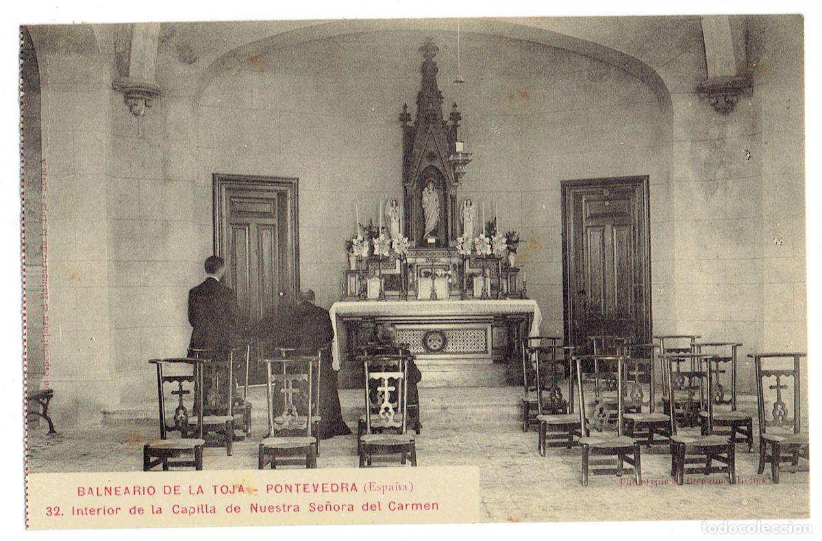 Postales: PS5949 BALNEARIO DE LA TOJA 'INTERIOR DE LA CAPILLA DE NTA. SRA. DEL CARMEN'. SIN CIRCULAR