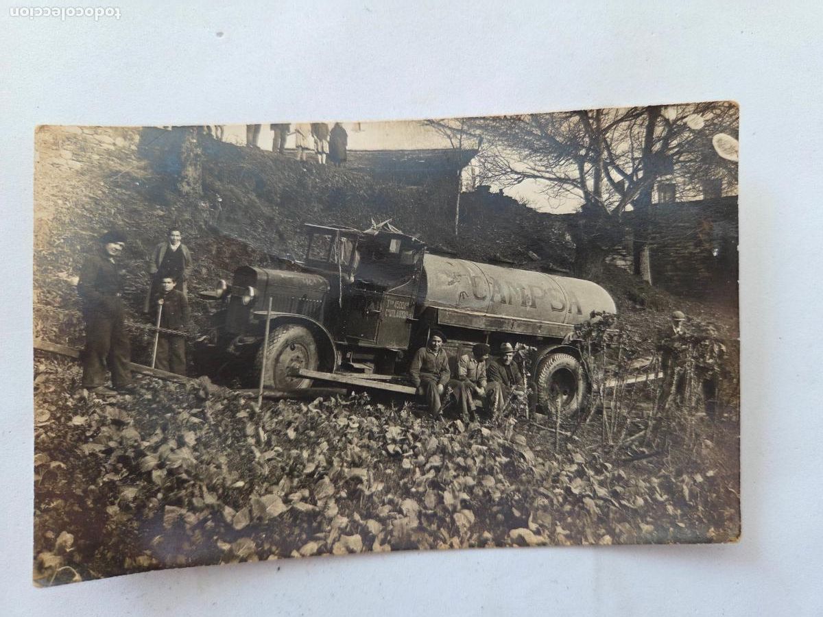 Cartoline: POSTAL FOTOGRAFICA LUGO ACCIDENTE CAMION 1933 CAMPSA