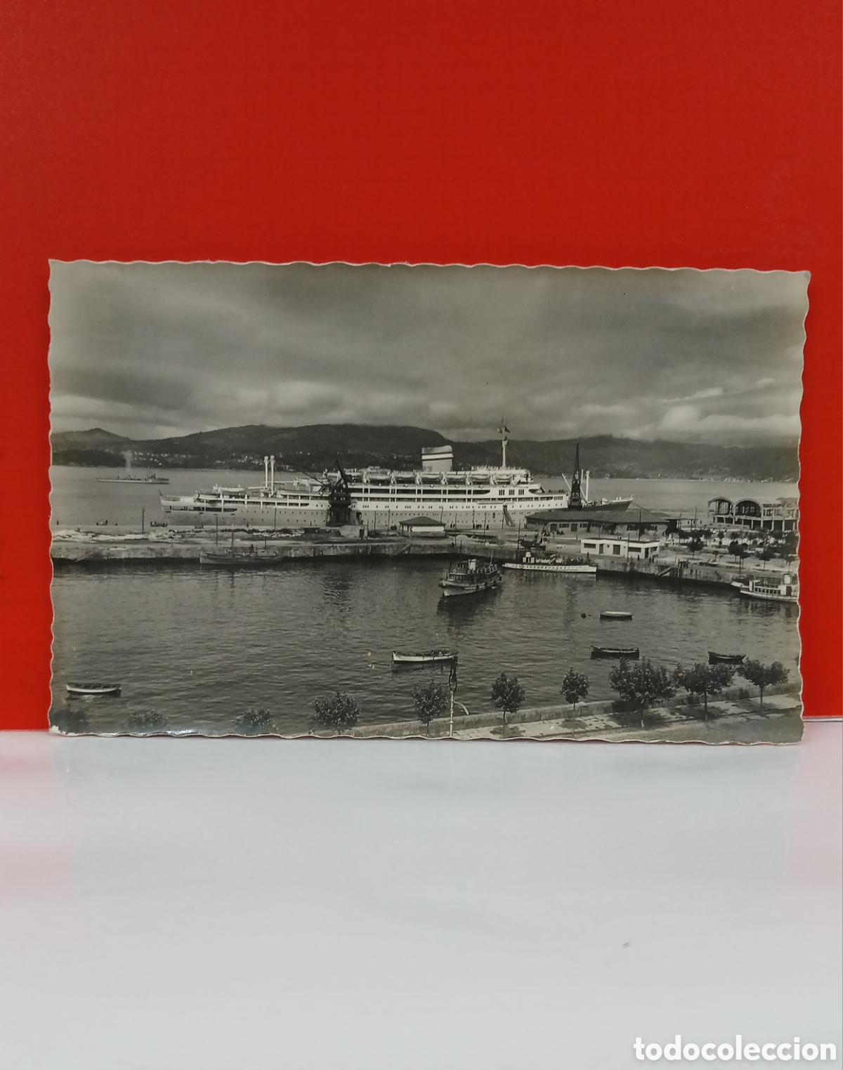Postales: POSTAL ANTIGUA &rdquo;VIGO. PUERTO. VISTA PARCIAL &rdquo;