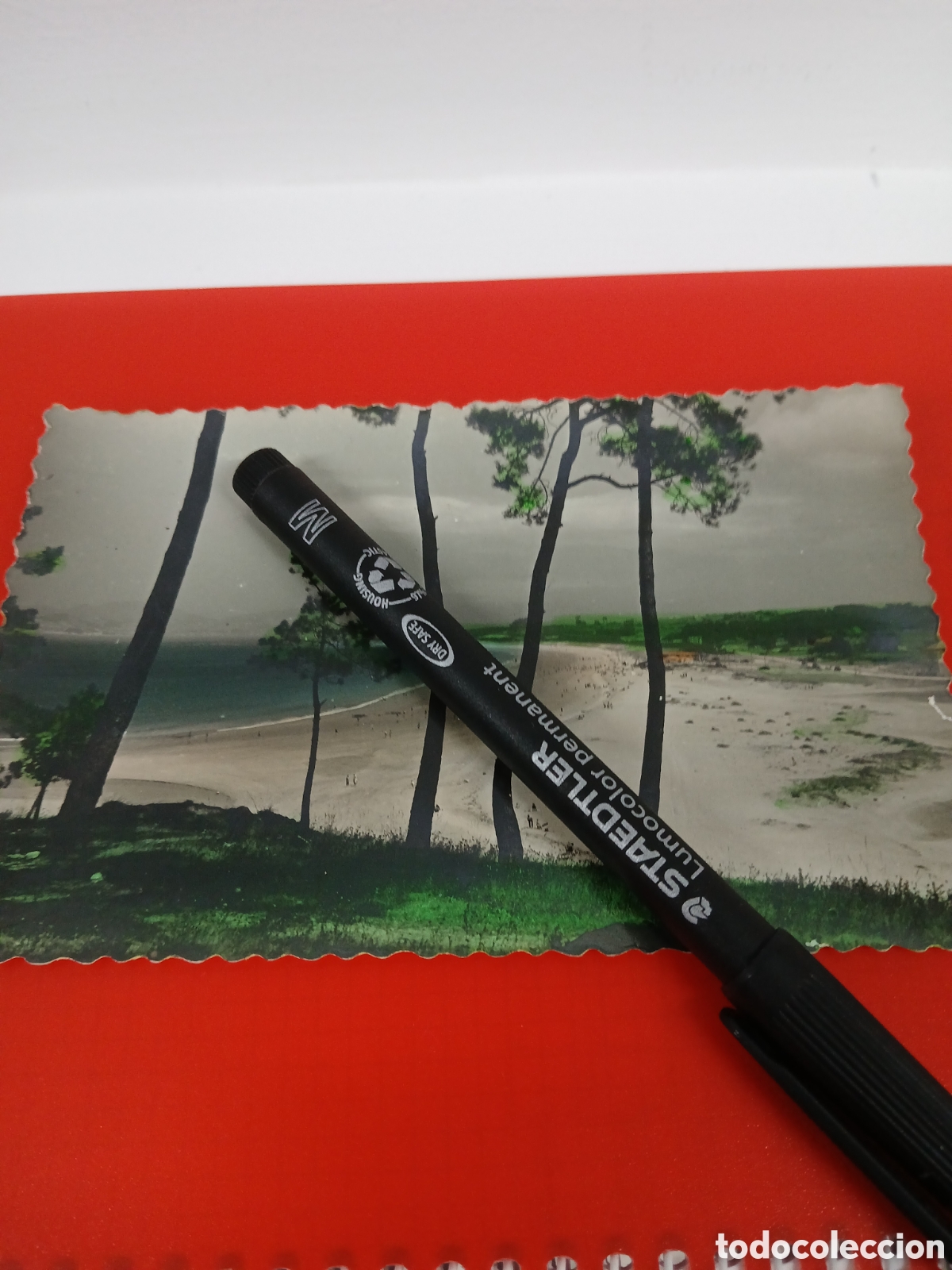 Postales: POSTAL ANTIGUA COLOREADA VIGO &rdquo;PLAYA DE SAMIL&rdquo;