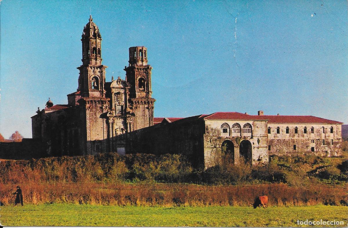 Postales: [POSTAL] Hospeder&iacute;a. Monasterio. Sobrado de los Monjes (Coru&ntilde;a) A&ntilde;o 1977 (circulada)