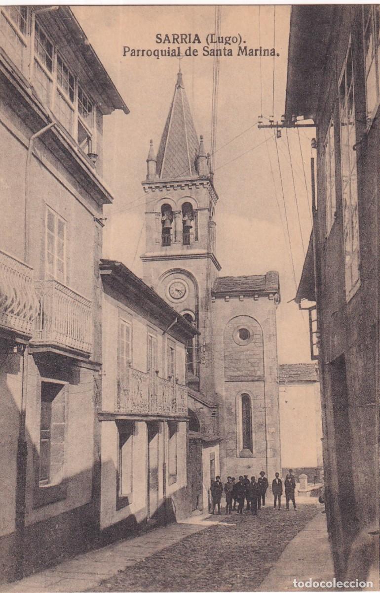 Postales: Sarria Lugo. Parroquial de Santa Marina. Edici&oacute;n El siglo. Escrita sin circular