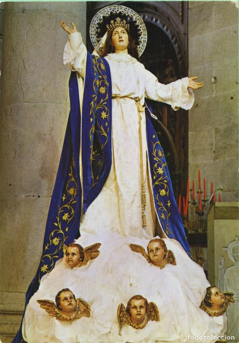 Postales: N&ordm; 1-VIGO. Pontevedra. Imagen de Nuestra Se&ntilde;ora de la Asunci&oacute;n. Patrona de la Parroquia de Santa Mar