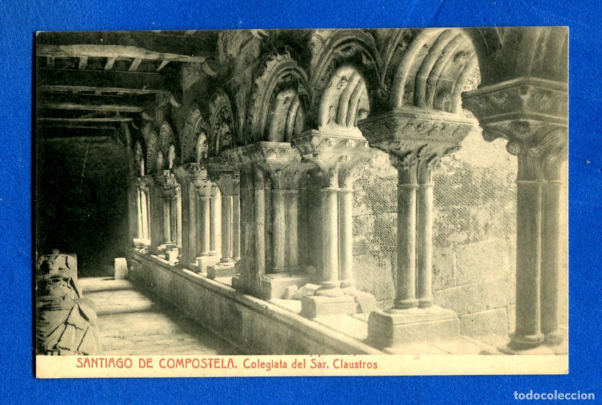 Postales: POSTAL SIN CIRCULAR SANTIAGO DE COMPOSTELA COLEGIATA DEL SAR EDITA THOMAS