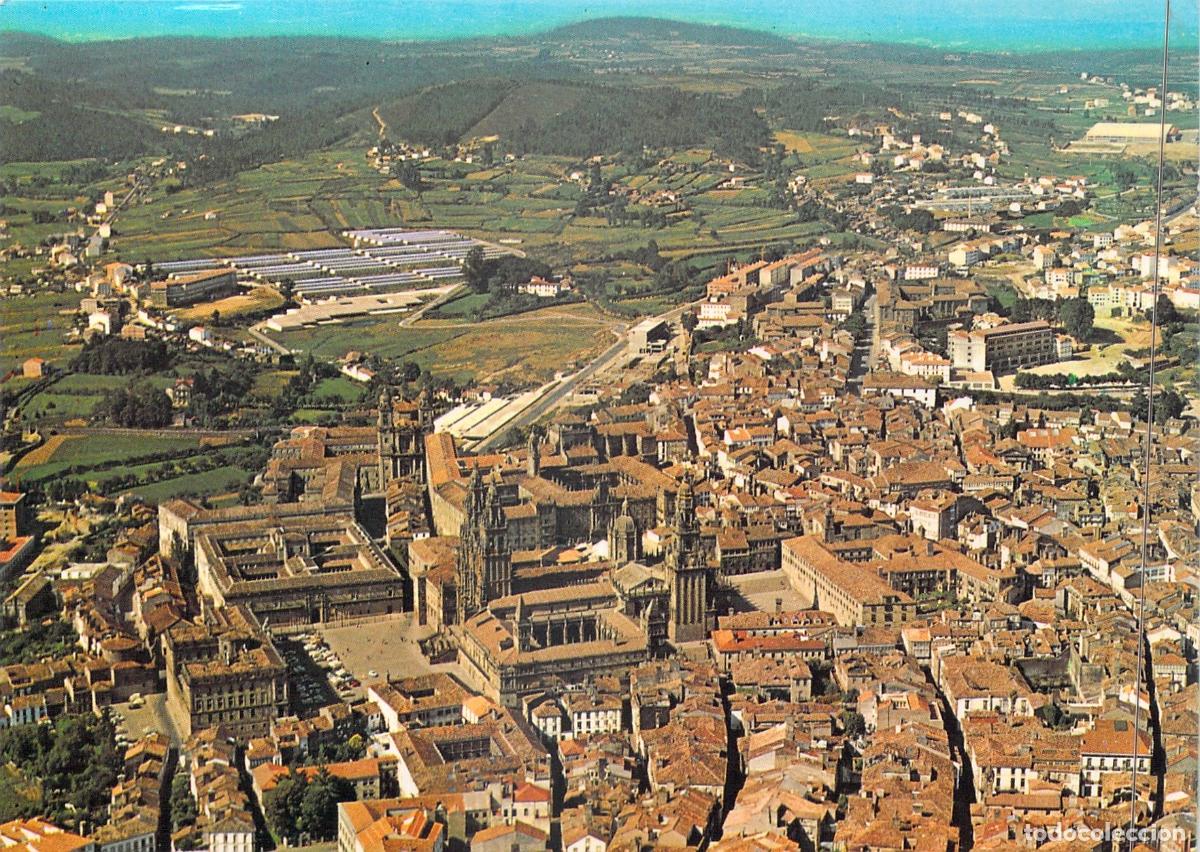 Postales: Postal de Santiago de Compostela - Vista Parcial A&eacute;rea de la Ciudad