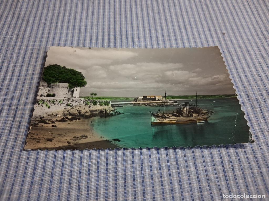 Postales: Postal antigua Galicia. La Coru&ntilde;a. Playa del Parrote y Castillo de San Ant&oacute;n. Circulada