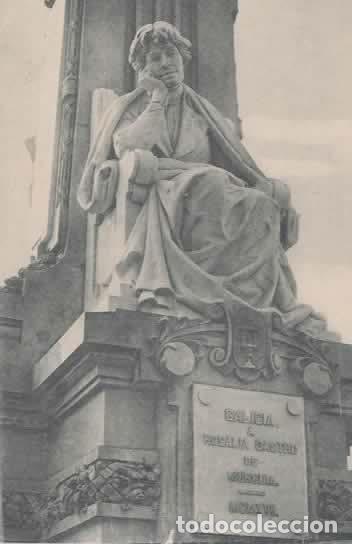 Postales: CORU&Ntilde;A SANTIAGO DE COMPOSTELA SIN ESCRIBIR MONUMENTO A ROSALIA DE CASTRO