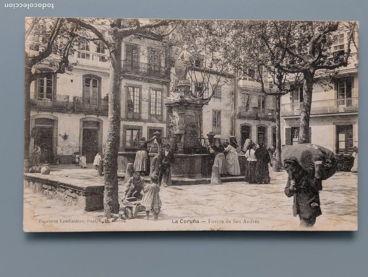 Postales: BONITA POSTAL LA CORU&Ntilde;A FUENTE DE SAN ANDRES ED PAPELERIA LOMBARDERO GALICIA PERFECTA CONS