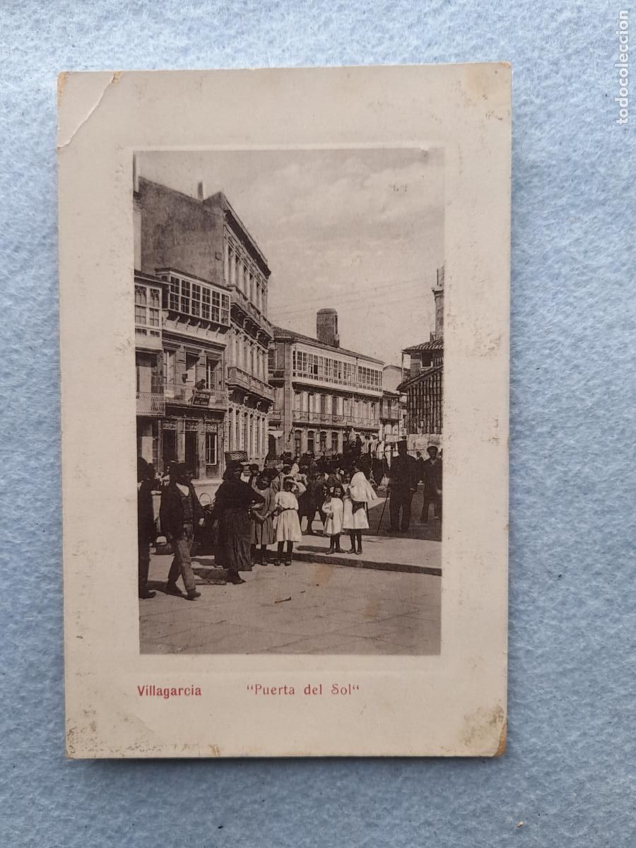 Postales: Villagarc&iacute;a. Puerta del Sol. Mercado.