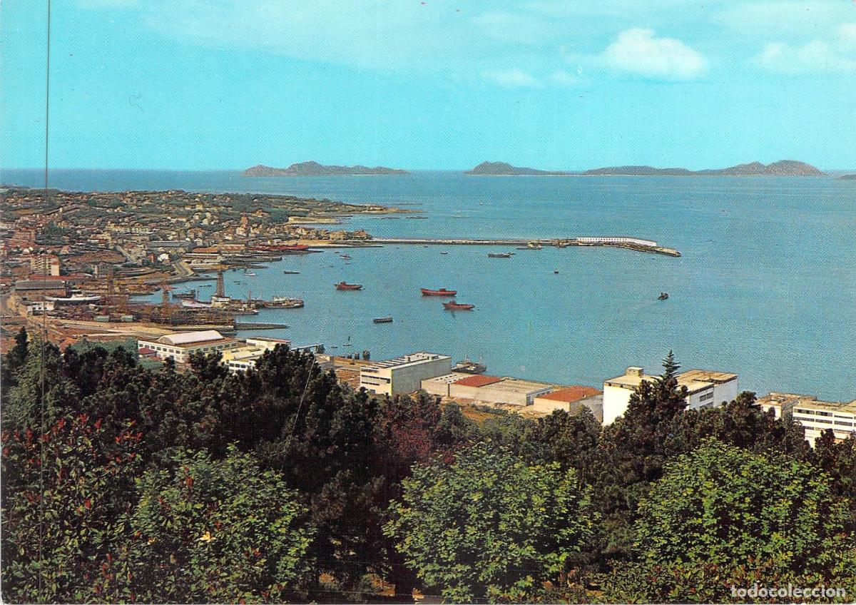 Postales: Postal de la Vista General del Puerto de Bouzas en Vigo