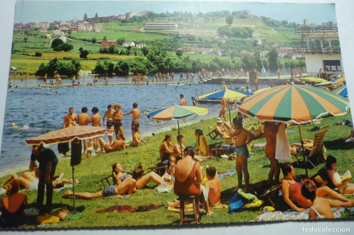 Postales: postal lugo playa fluvial cm