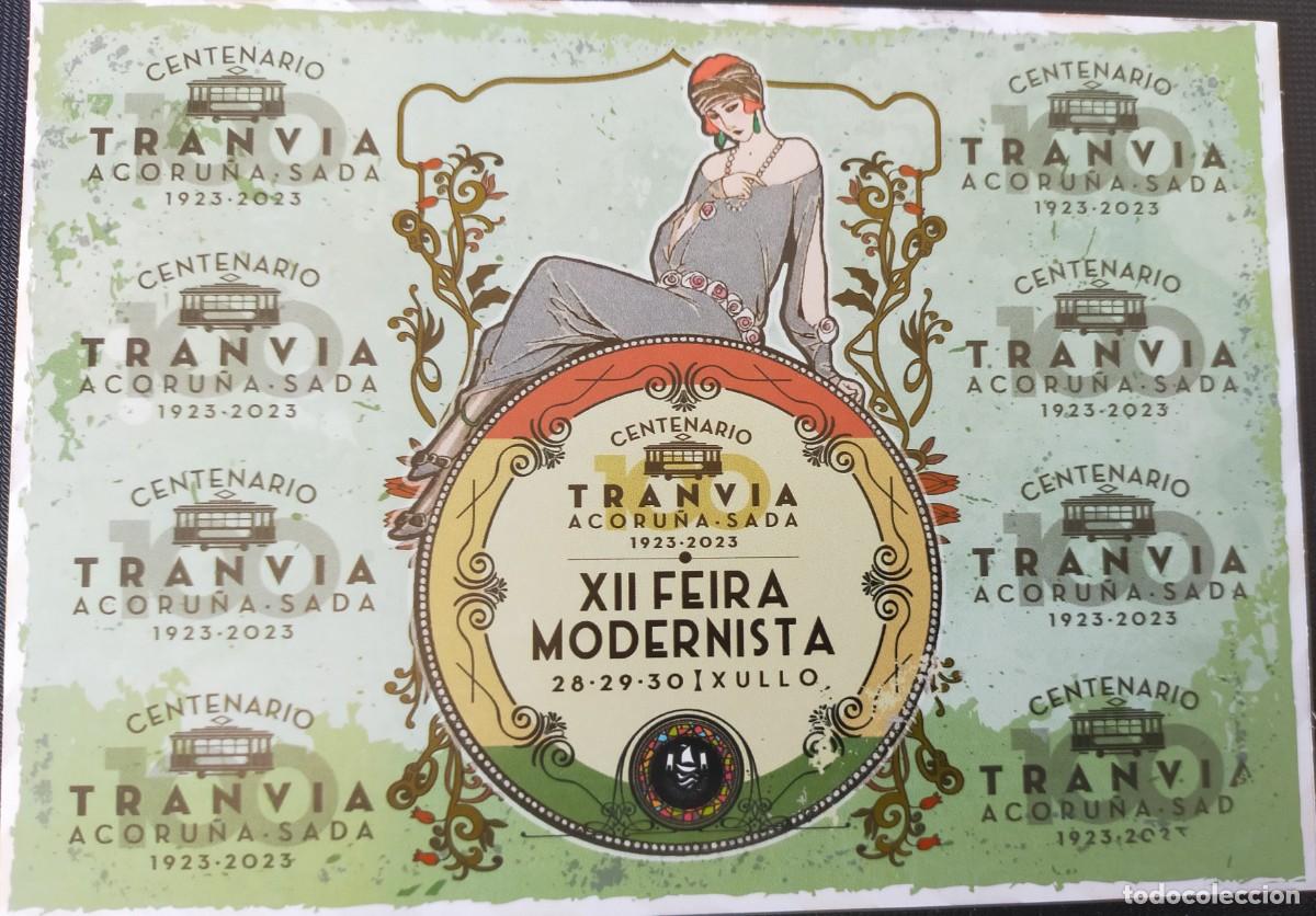 Postales: COSTAL DISE&Ntilde;ADA PARA XII EXPOSICION MODERNISTA DE LA CORU&Ntilde;A