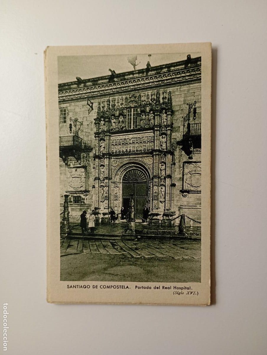 Postales: ANTIGUA POSTAL SANTIAGO DE COMPOSTELA. PORTADA DEL REAL HOSPITAL. TDKP29D