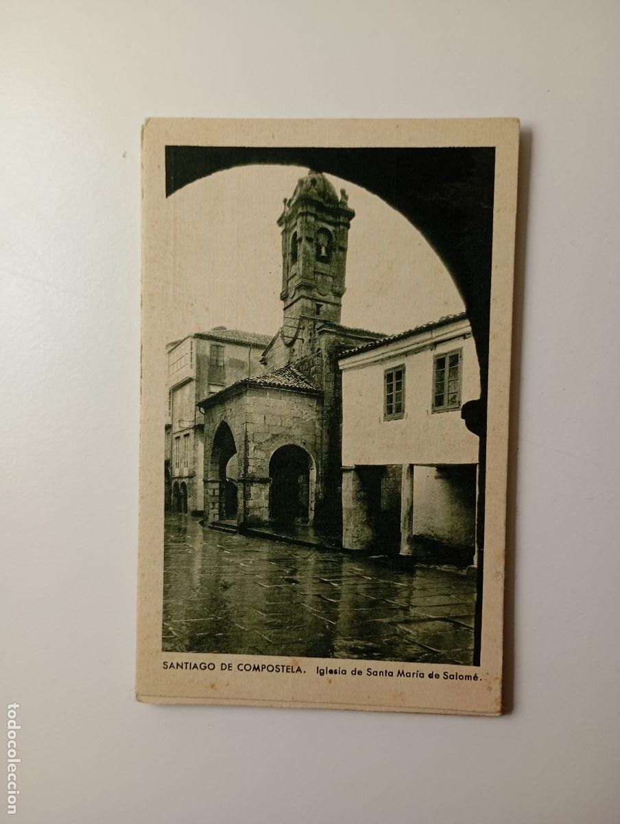 Postales: ANTIGUA POSTAL SANTIAGO DE COMPOSTELA. IGLESIA DE SANTA MAR&Iacute;A DE SALOM&Eacute;. TDKP29D
