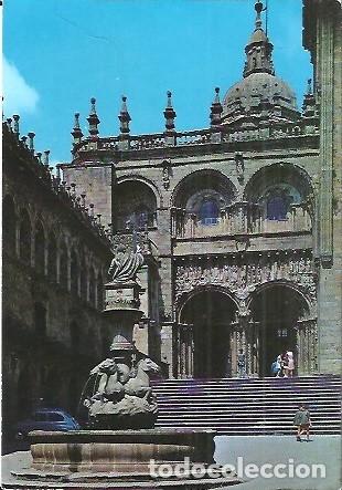 Postales: POSTAL A COLOR 6 SANTIAGO DE COMPOSTELA CATEDRAL FACHADA DE LAS PLATERIAS GARCIA GARRABELLA