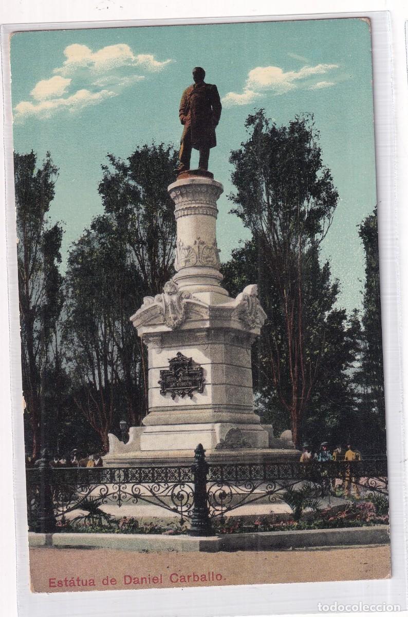 Postales: Coru&ntilde;a. Estatua de Daniel Carballo. Coru&ntilde;a. Sin circular. Escrita en 1918