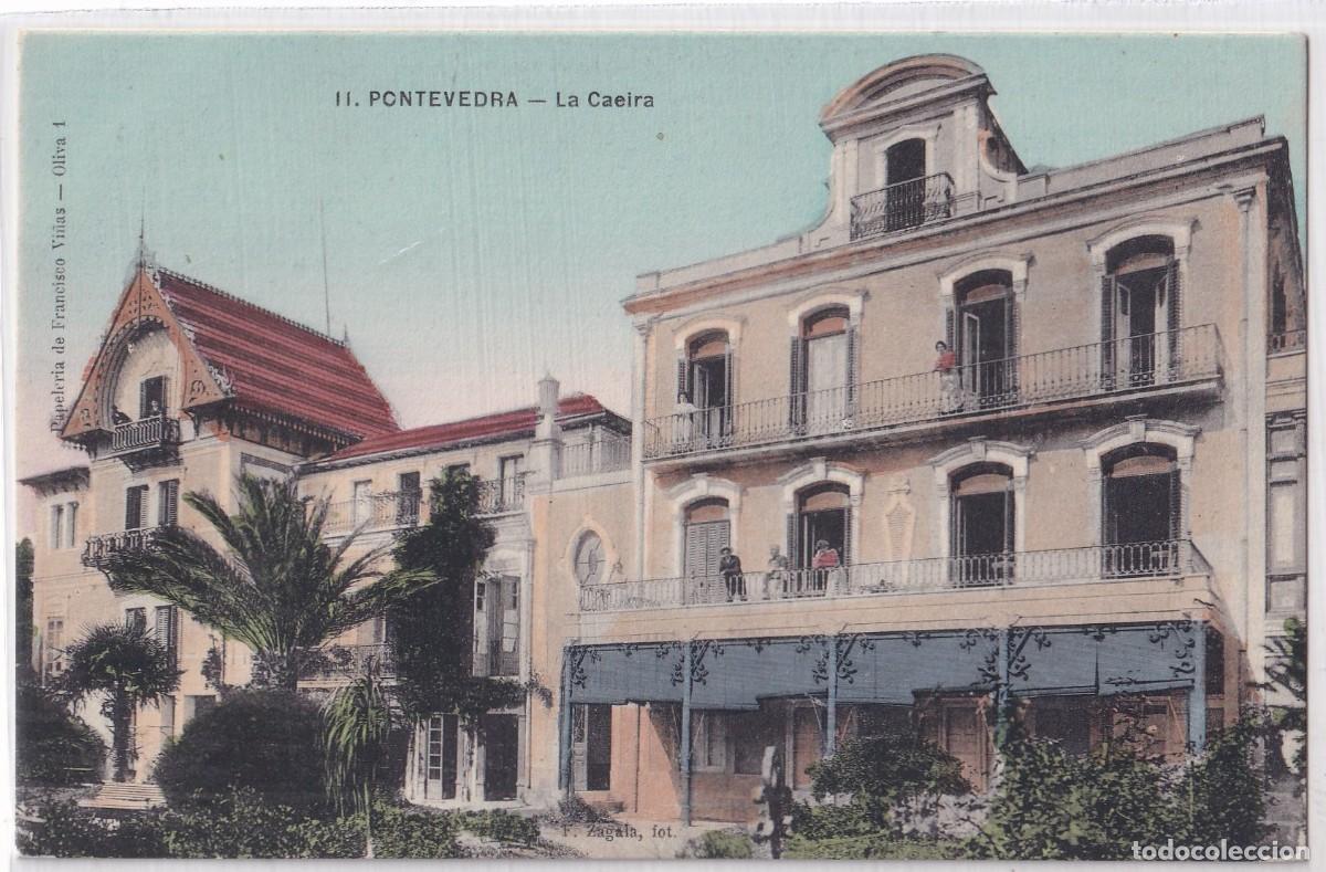 Postales: Pontevedra 11 La Caeira. Papeler&iacute;a de Francisco Vi&ntilde;as. Sin circular