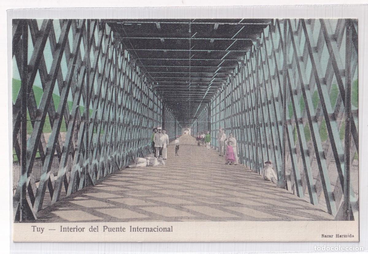 Postales: Tuy Interior del Puente Internacional. Bazar Hermida. Sin circular