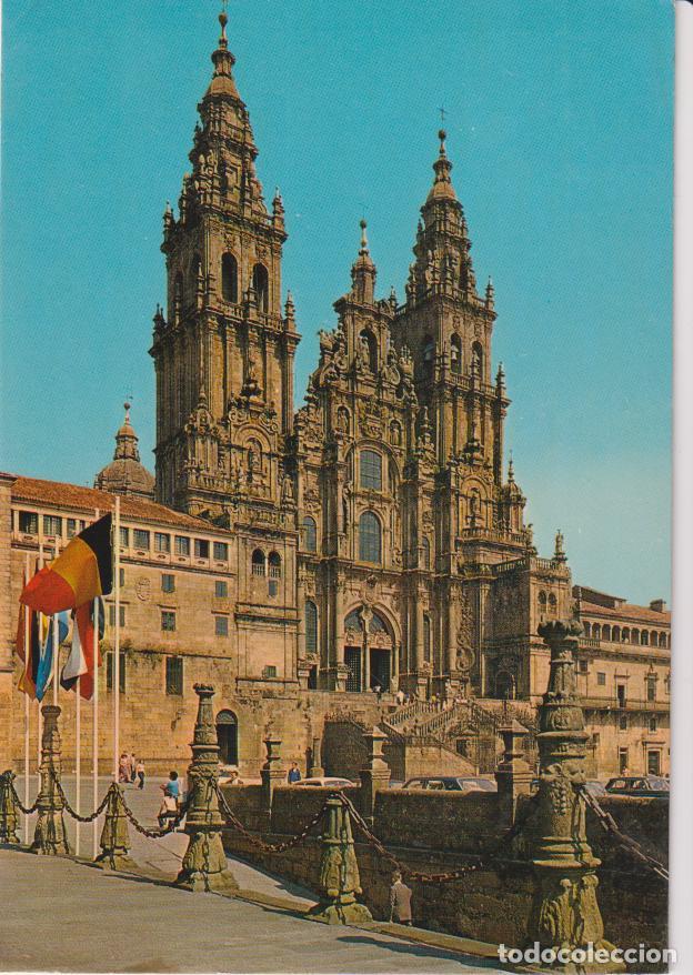 Postales: SANTIAGO DE COMPOSTELA, CATEDRAL, FACHADA DEL OBRADOIRO - POSTALES FAMA N&ordm;3210 - CIRCULADA
