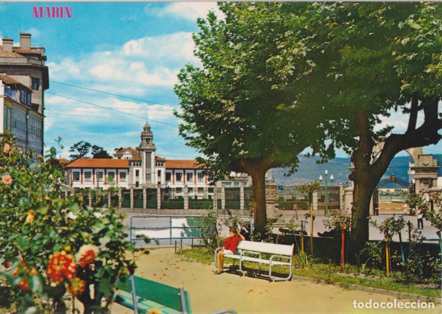 Postales: MARIN (PONTEVEDRA) ESCUELA NAVAL MILITAR Y JARDINES - EDICIONES PARIS N&ordm;356 - CIRCULADA