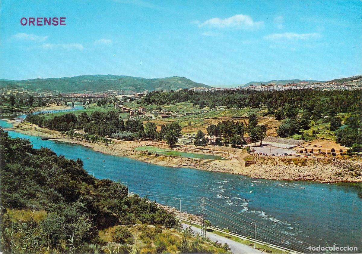 Postales: Postal de Orense: Vista General de las Piscinas de Oira y Jardines