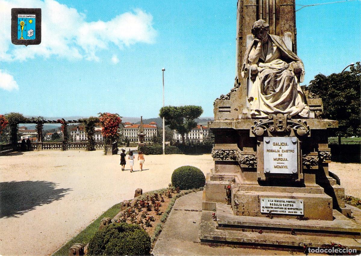 Postales: Postal Monumento a Rosal&iacute;a de Castro en Santiago de Compostela