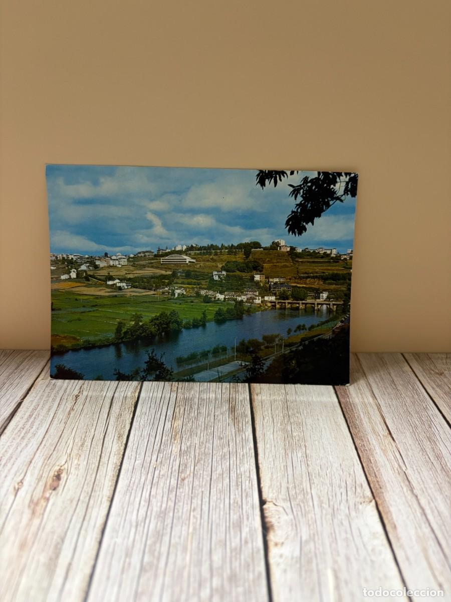 Postales: TARJETA POSTAL. LUGO. 2029.- R&Iacute;O MI&Ntilde;O Y VISTA PARCIAL. EDICIONES ARRIBAS
