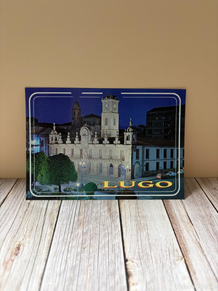 Postales: TARJETA POSTAL. LUGO. 2044.- AYUNTAMIENTO. NOCTURNA. EDICIONES ARRIBAS