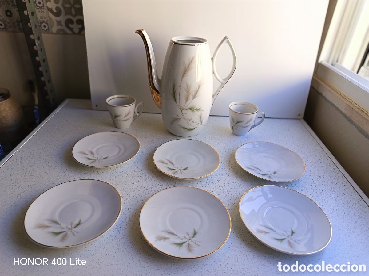 Postkarten: Juego de caf&eacute; o t&eacute; de porcelana fina. Capeans Export