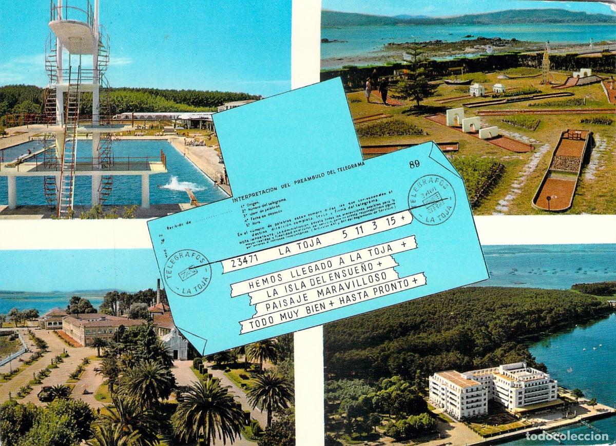 Postales: Postal Tur&iacute;stica de La Toja Galicia con Telegrama